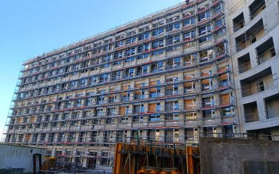 En cours de montage au Quai de Brienne à BX ! ️Notre équipe est fière de partager l&rsquo;avancement du chantier !